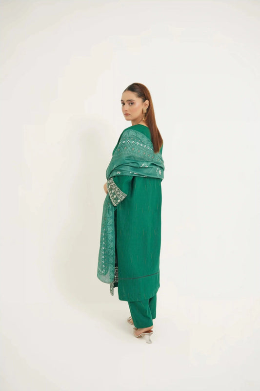 Jade Jewel 3pc - Embroidered Dress
